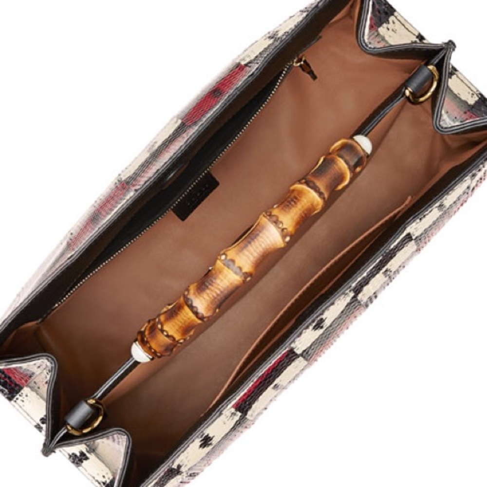 GUCCI♥️RUNWAY BAG♥️NEW❤️Nymphaea snakeskin Tote - Picture 6 of 16